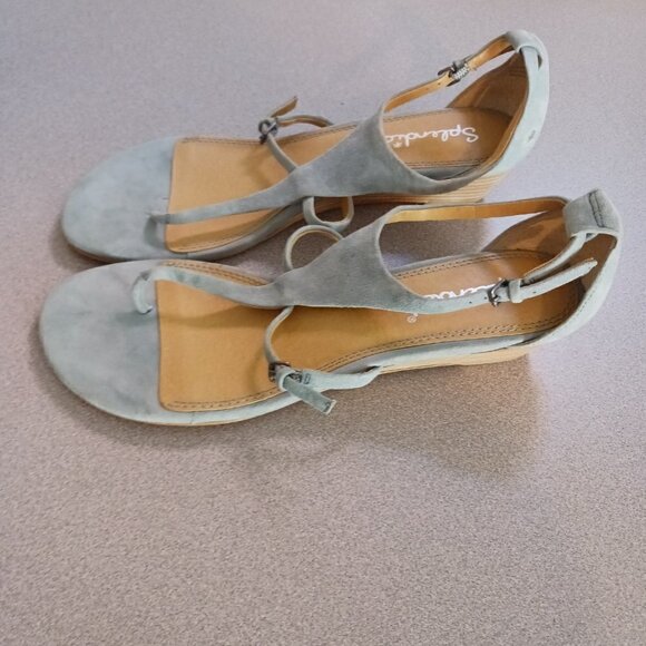 Splendid Bryce Suede Wedge Sandals - Picture 8 of 10